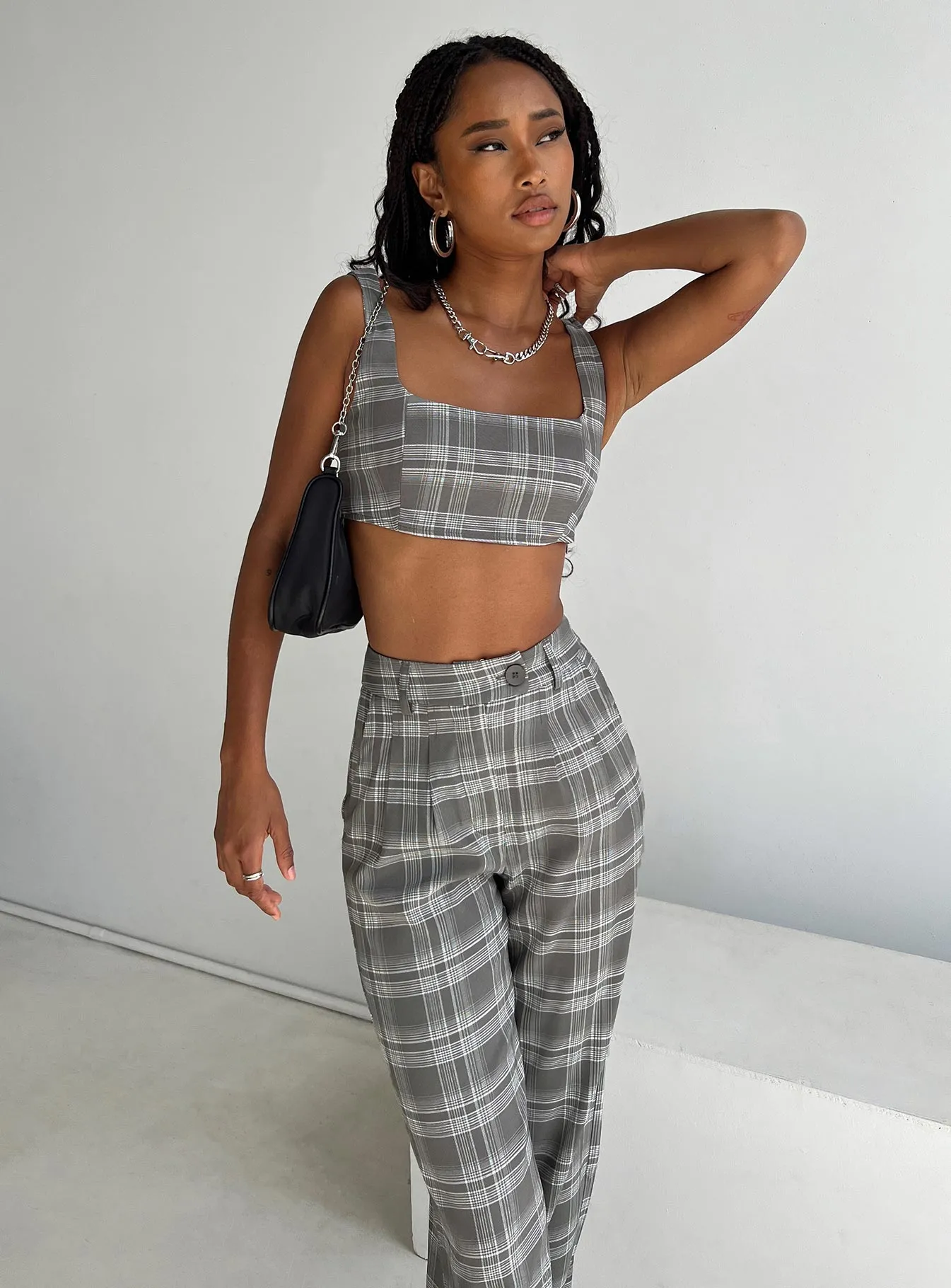 Anti Chafe Lining Huxley Set Grey Check