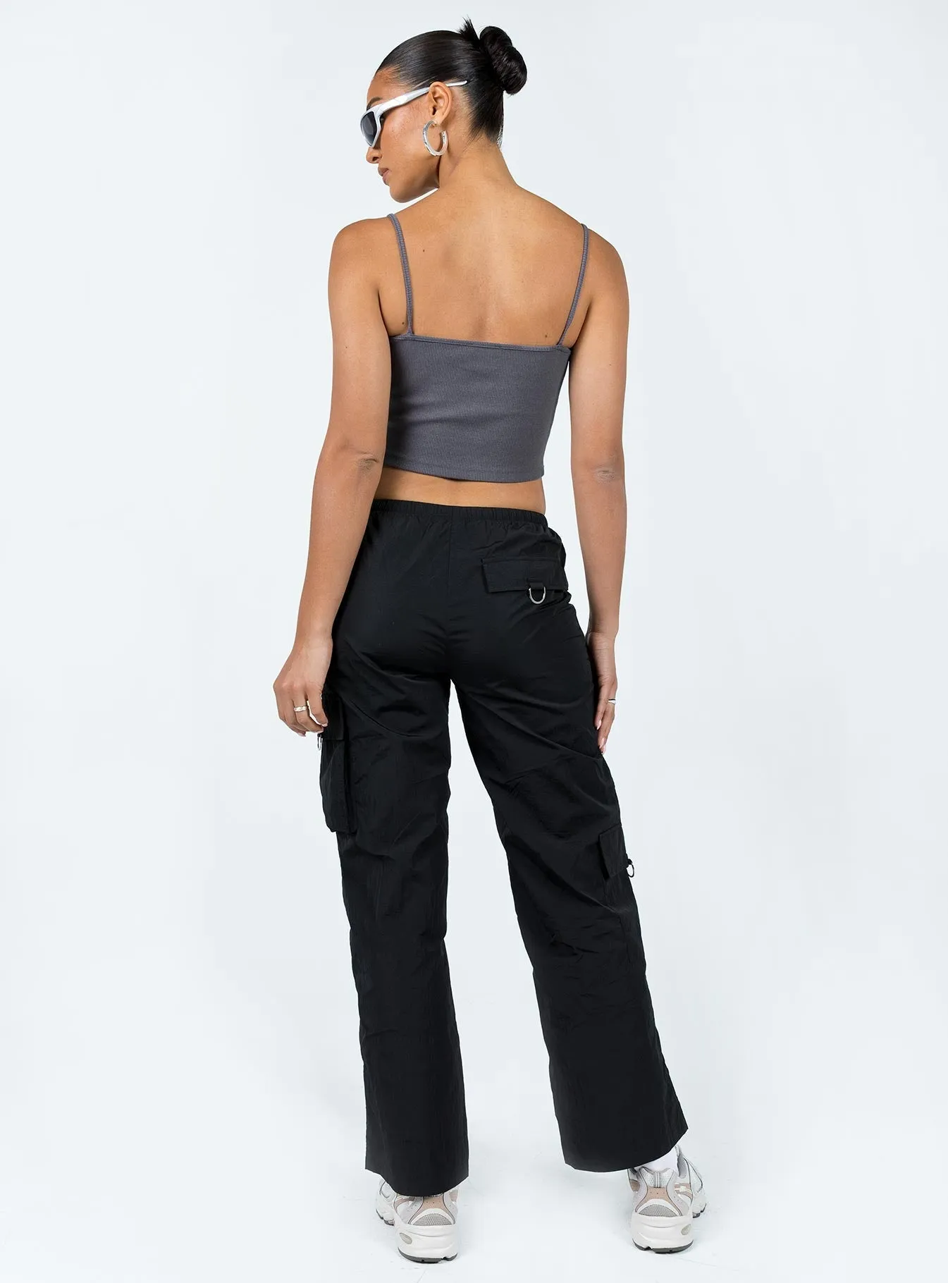 Loose Design Travel Ready Fernando Parachute Pants Black