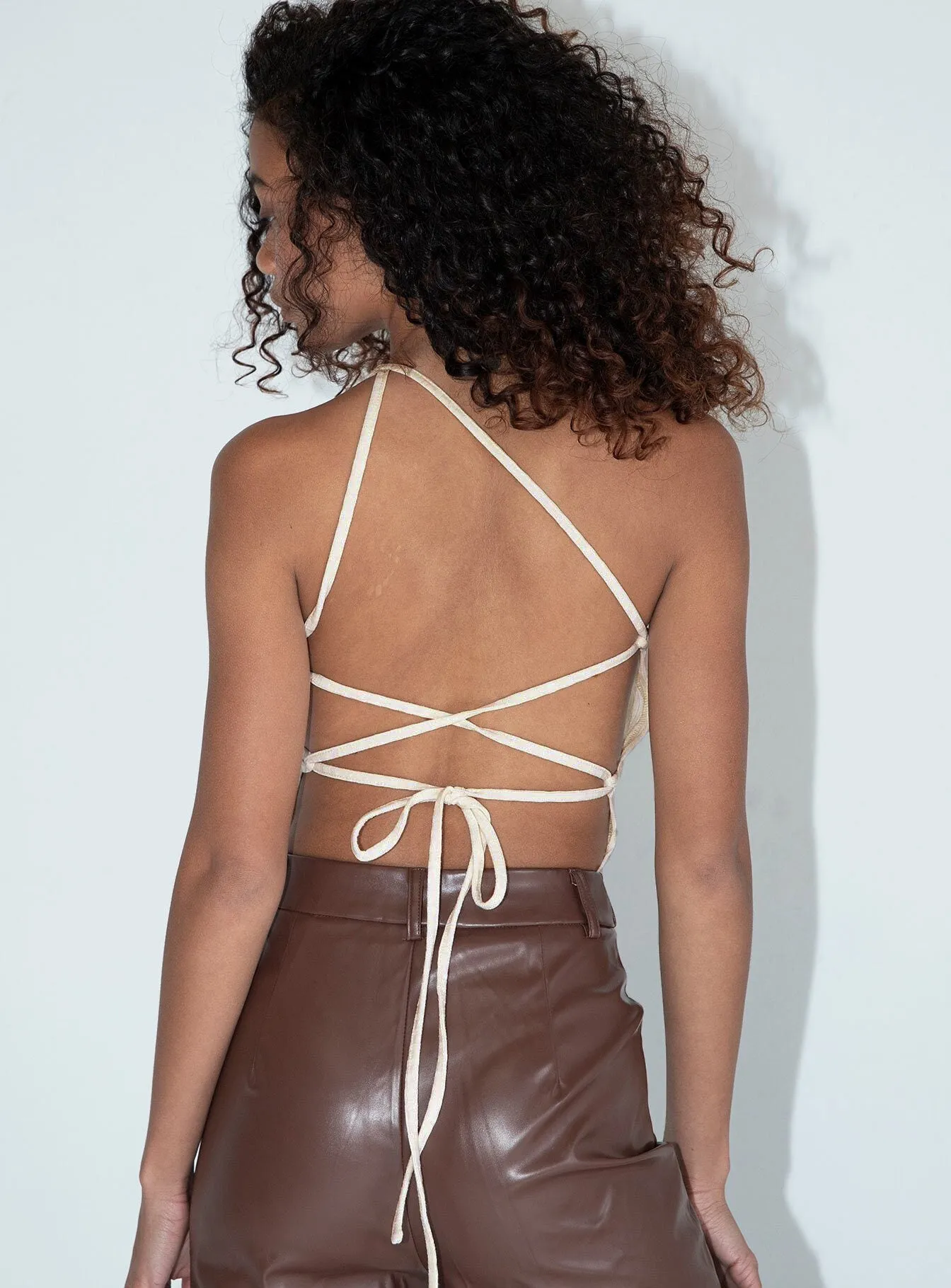 Neyo Bodysuit White short sleeve bodysuit silk bodysuit