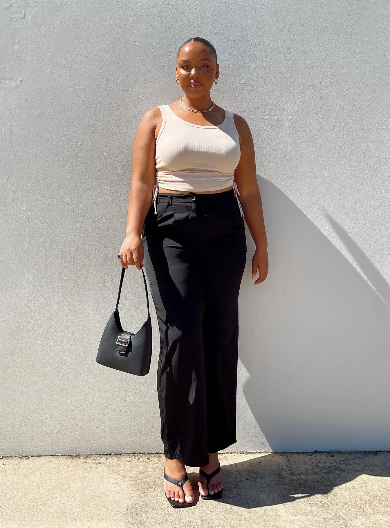 Relaxed Cut Kacey Pants Black Curve