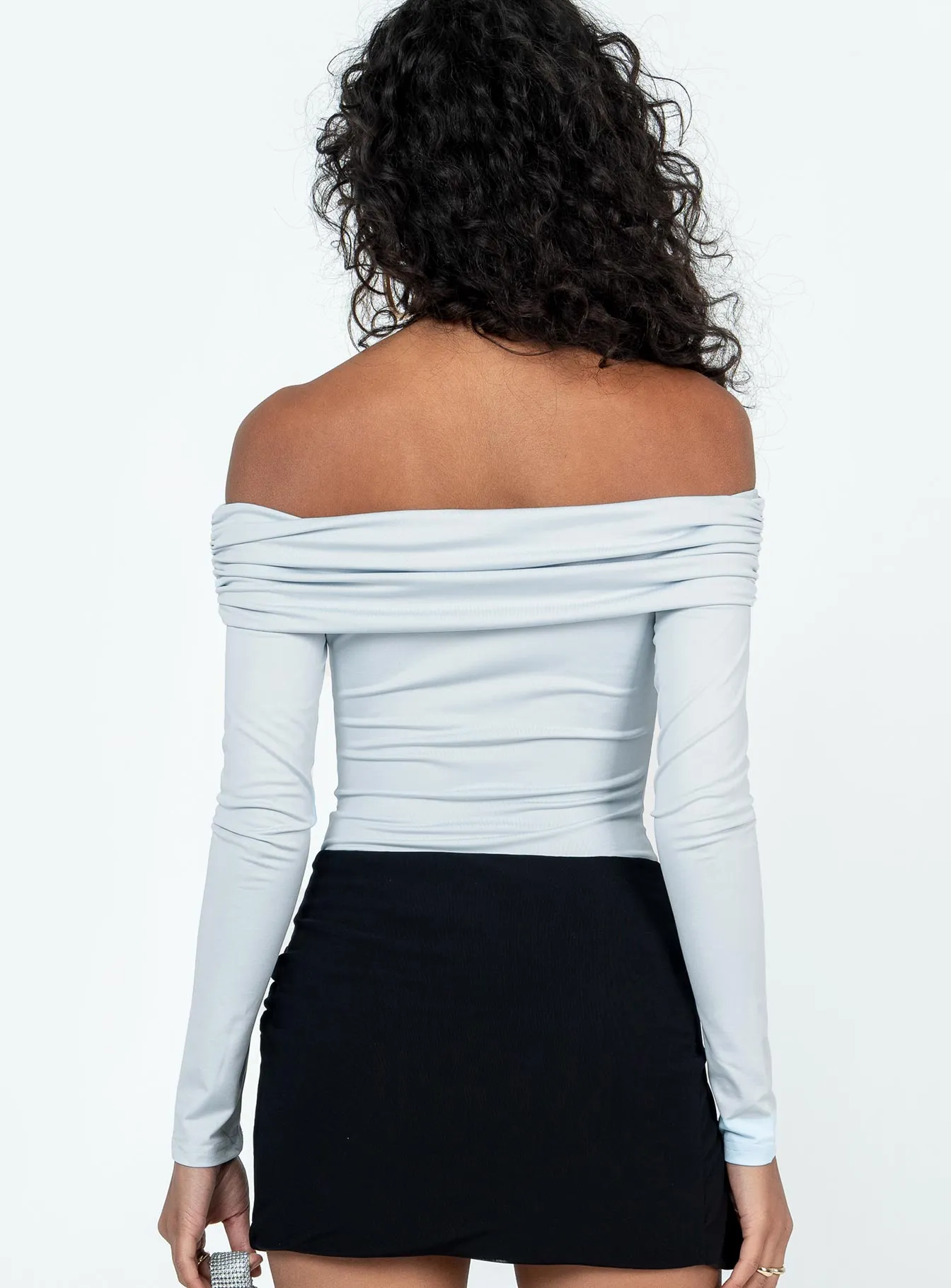 sexy night bodysuit boho bodysuit Stocklin Off Shoulder Bodysuit Blue