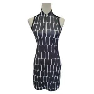 Tail Activewear Black & White Block Print Sleeveless Golf Dress Size XXS MSP$110 Classic Waistband
