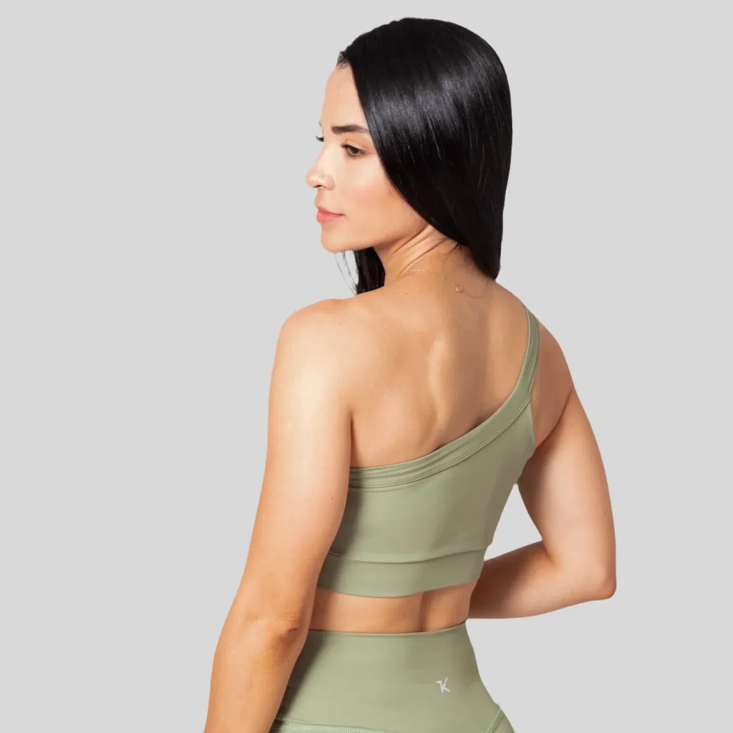 Top deportivo para mujer a un solo hombro Stretchy Closure
