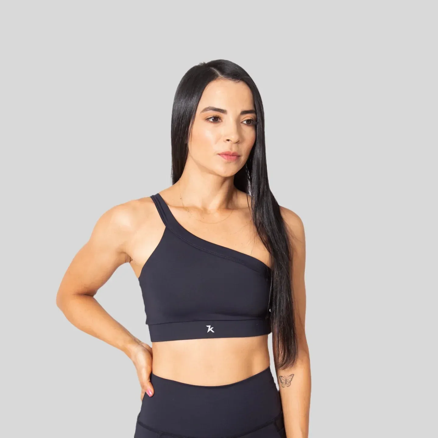 Breathable seams Top deportivo para mujer a un solo hombro