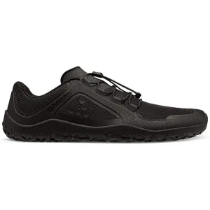 Vivobarefoot Primus Trail II FG, Womens Recycled Breathable Mesh Off-Road Shoe with Barefoot Firm Ground Sole Black Thin