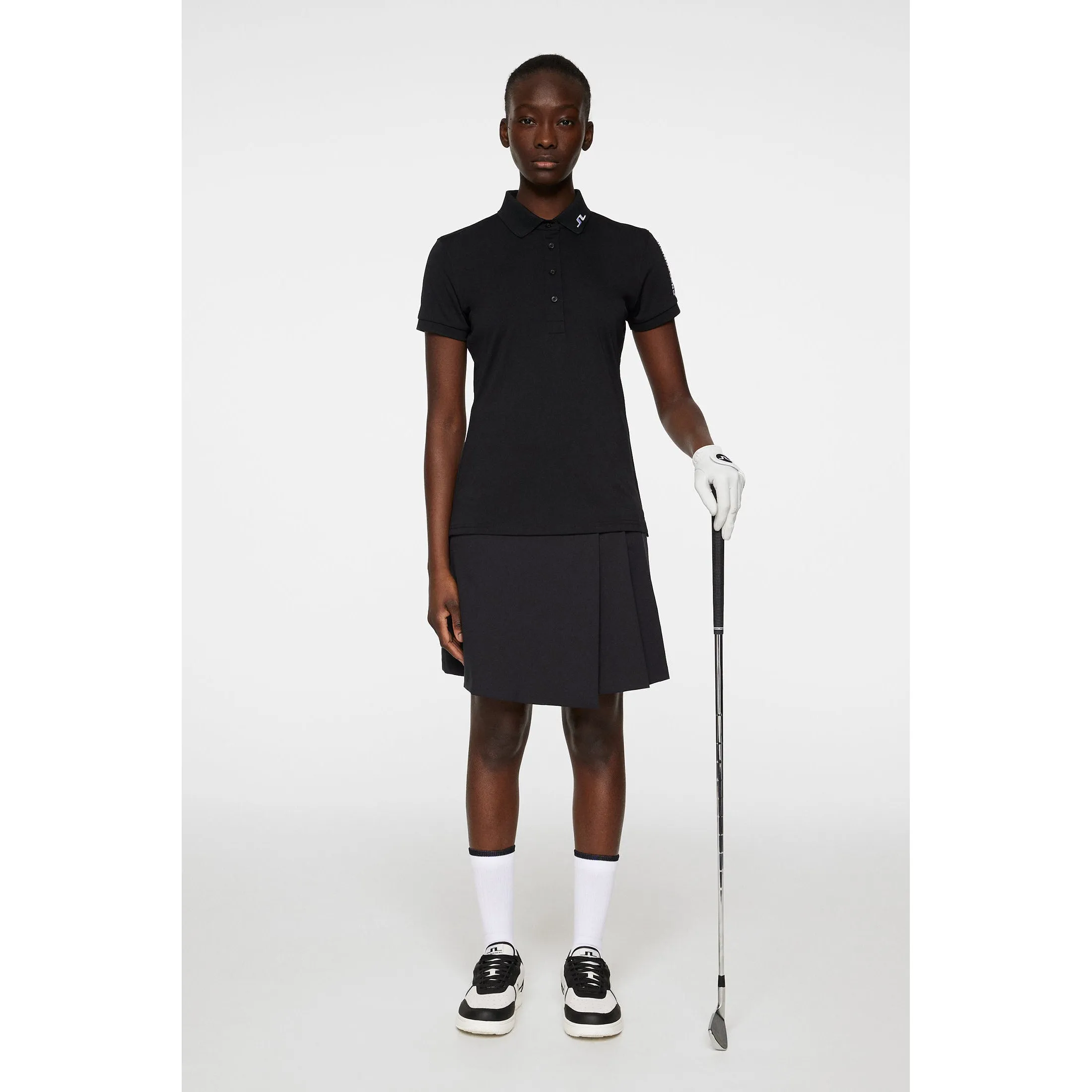 J.Lindeberg Women's Tour Tech Golf Polo Shirt - Black Style Mood Trendy Boots