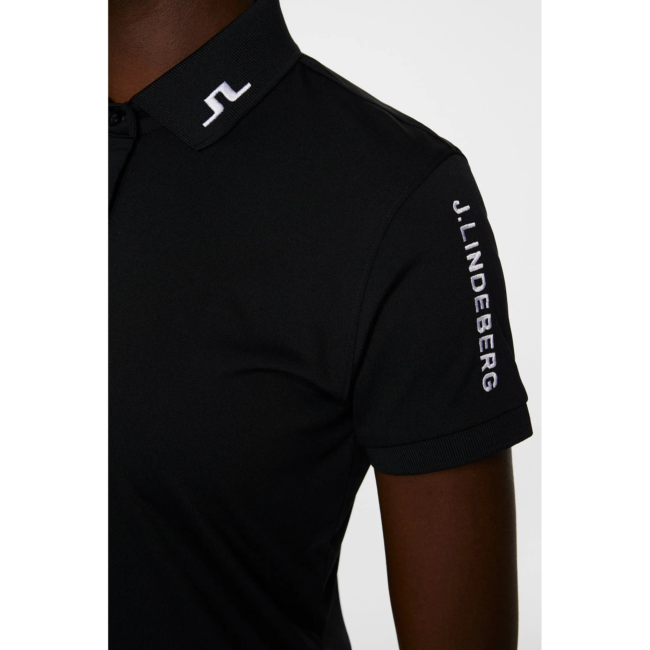 Friend Vibe J.Lindeberg Women's Tour Tech Golf Polo Shirt - Black