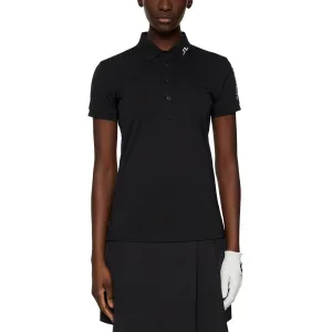 SkinFriendlyElastic Sharp Edge J.Lindeberg Women's Tour Tech Golf Polo Shirt - Black