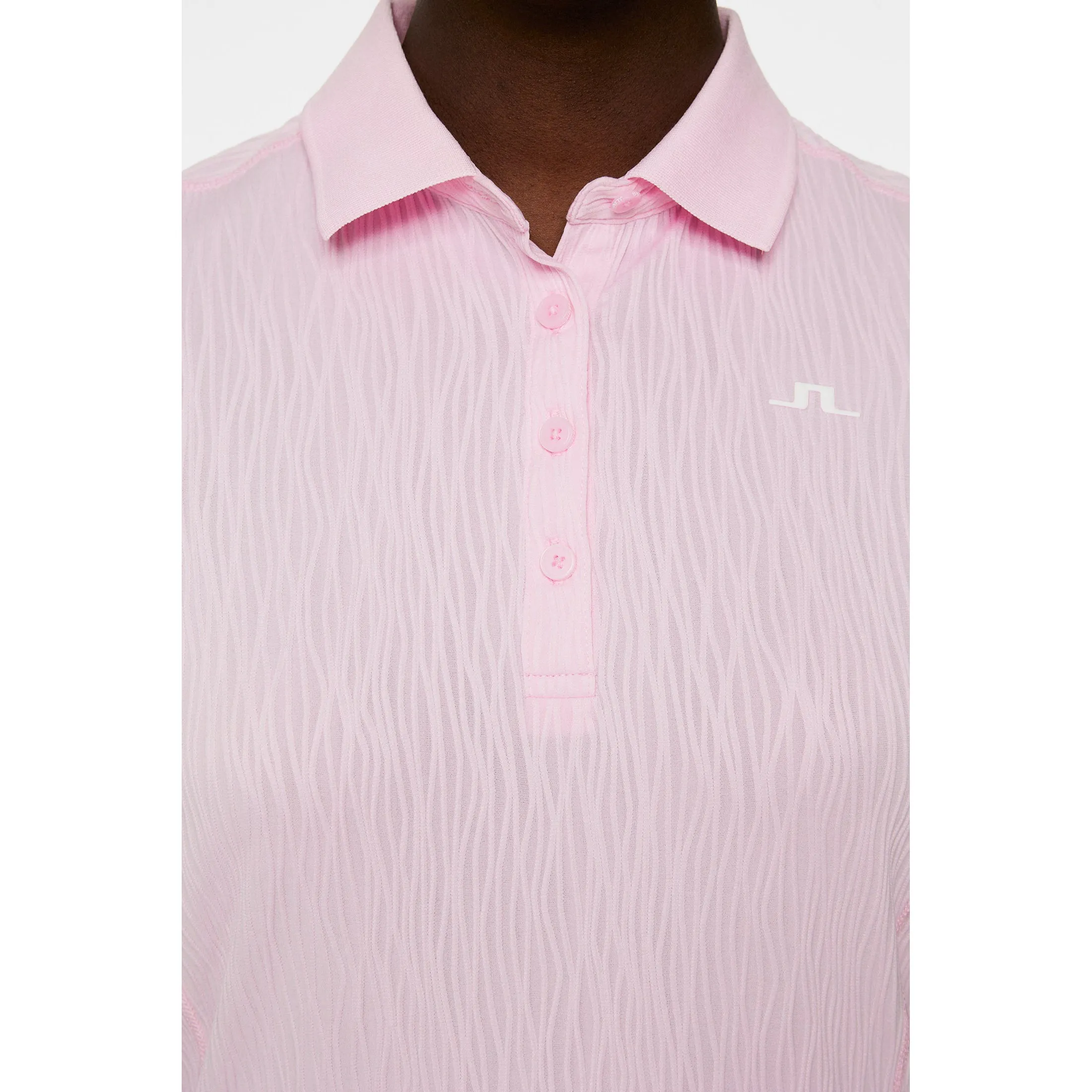 J.Lindeberg Women's Izara Golf Polo Shirt - Nosegrey Smile Glow Elegant Top