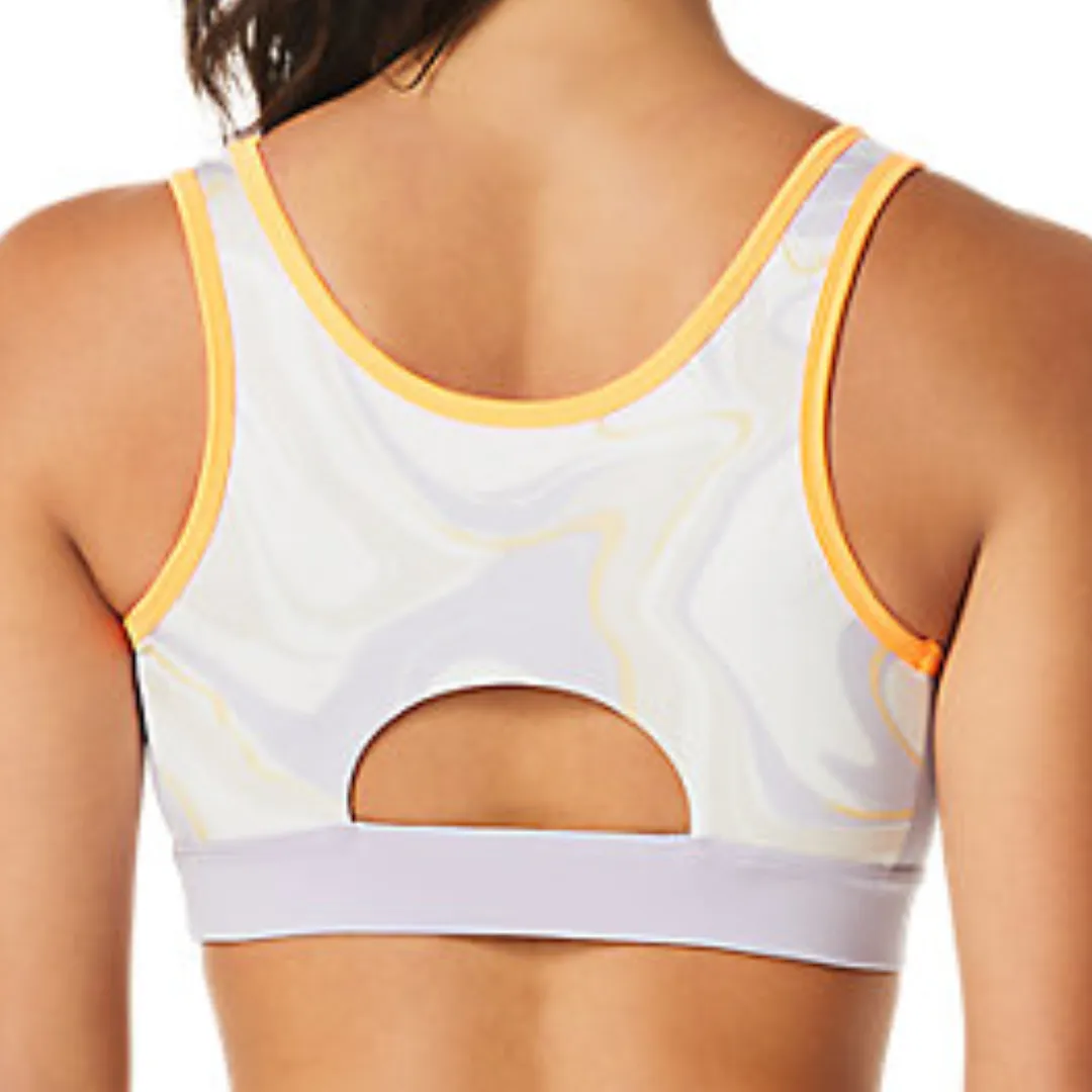 Asics Graphic Bra - Dusk Violet Fringed edges Secure Comfort