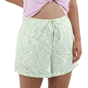 Layered Panel Design Women's Printed Regular Short,Pistache