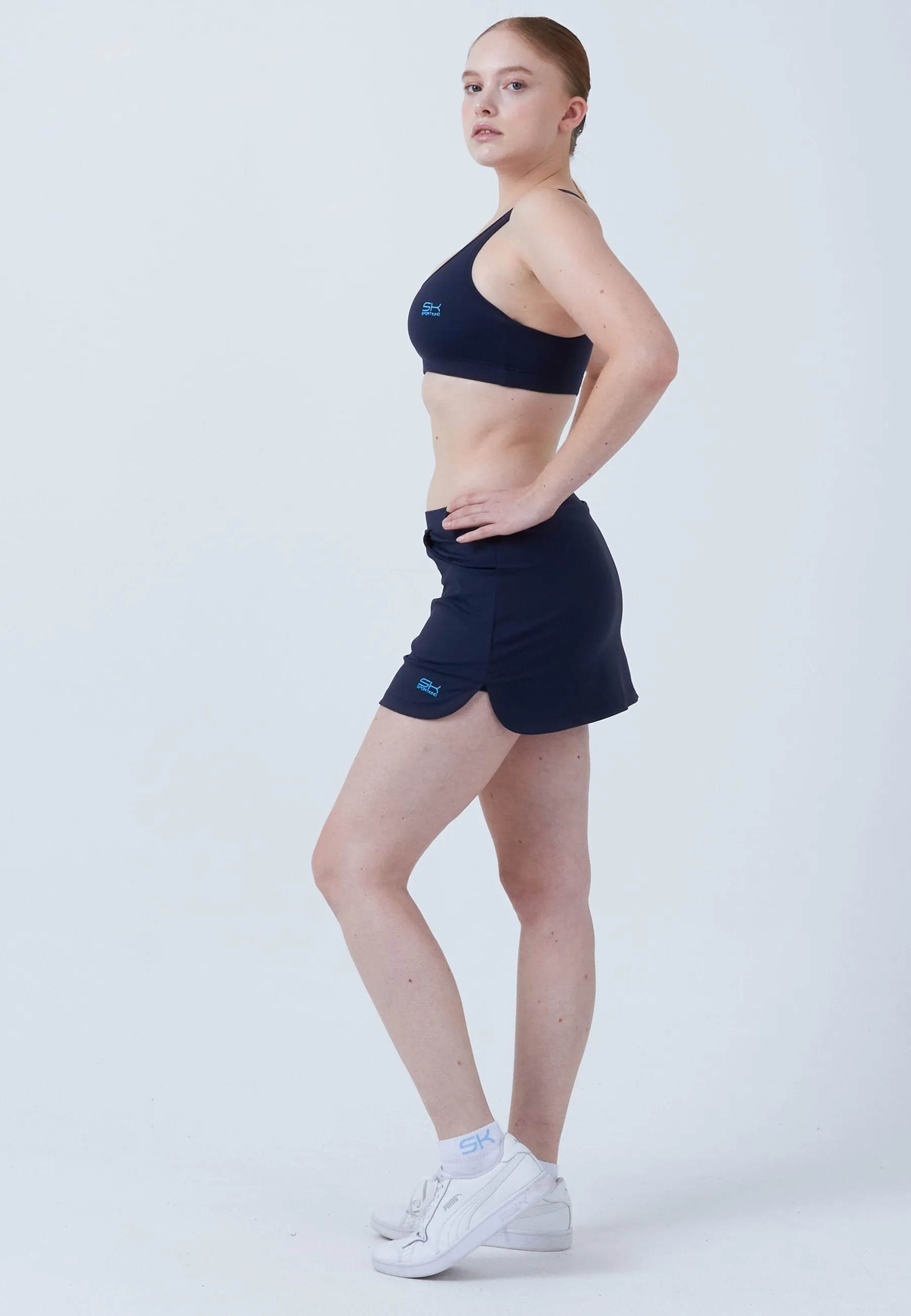 Outfit Details Classic Tennis Skort with pockets, navy blue
