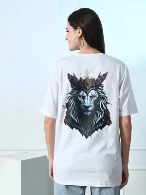 Low Impact Processing Classic 100% Cotton Lioness T-shirt ?C White