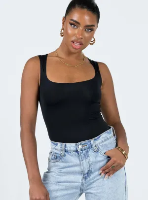fashion blogger bodysuit layering bodysuit Zoe Bodysuit Black