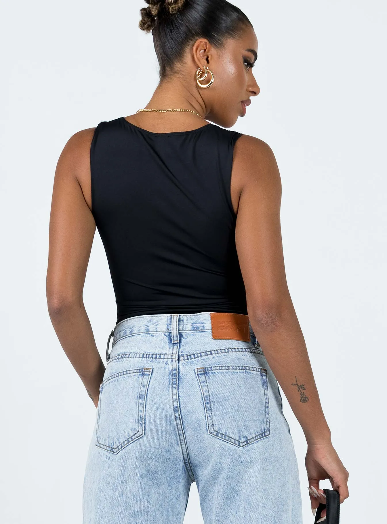 casual chic bodysuit Zoe Bodysuit Black
