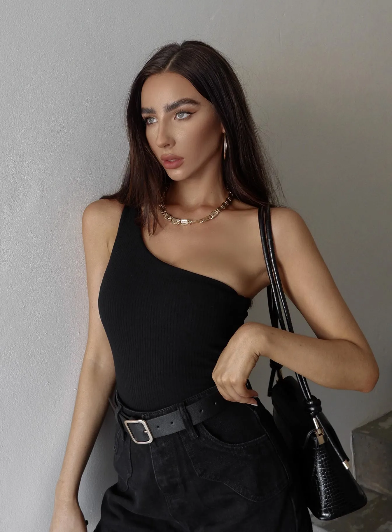Rueful Bodysuit Black bodysuit with leggings