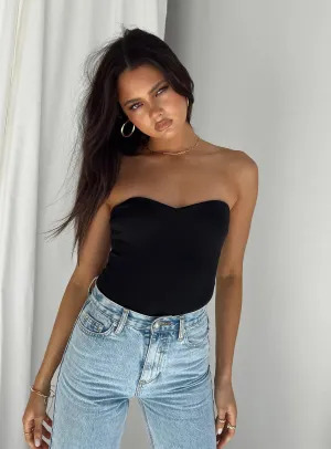 comfy bodysuit young women bodysuit Aston Strapless Bodysuit Black