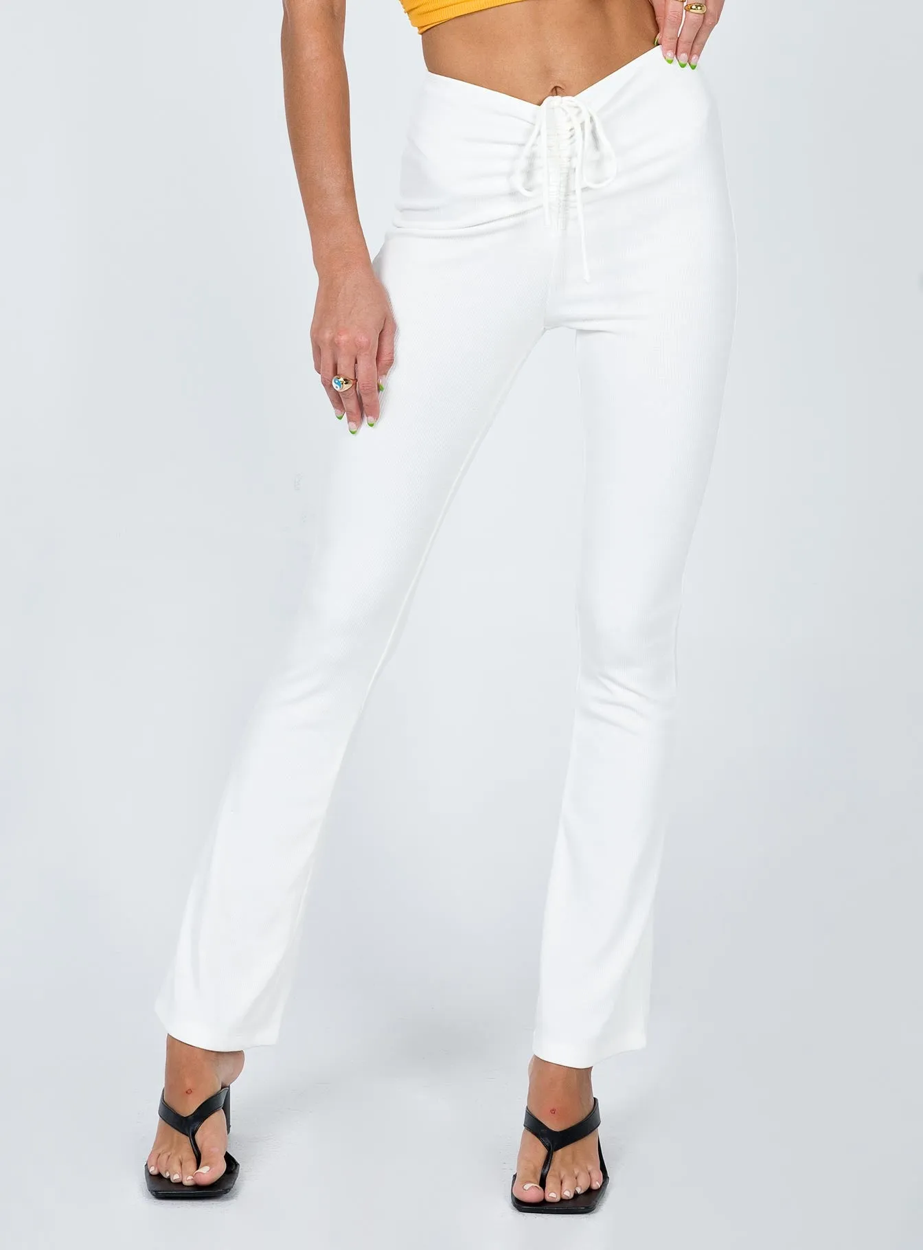 High Stretch Fit Wind Resistance Imogen Pants White