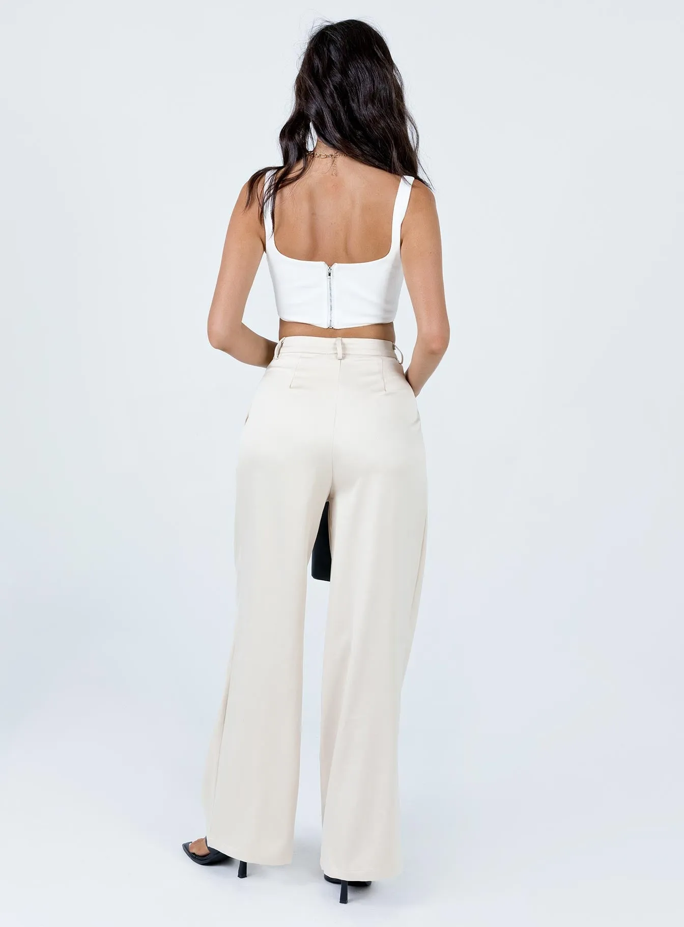 Modern Relaxed Amalia Pants Beige