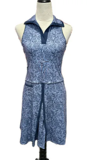 New Scratch Seventy Paisley Nancy Sleeveless Golf Dress Size XS MSP$110 Effortless Mood