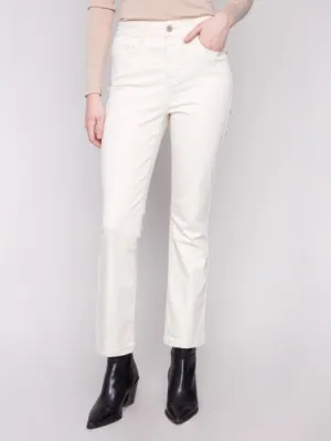 SnagProofMaterial CHARLIE B BOOTCUT 5 POCKET TWILL PANT - NATURAL