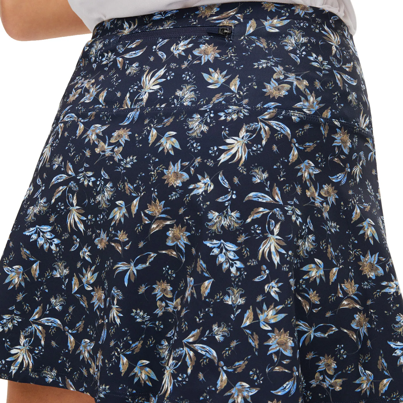 Rohnisch Women's Amy Golf Skort - Navy Flower Convertible Length Side Pockets