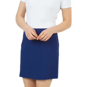 IBKUL Women's Solid Knit Straight Skort - Navy Vibe Ready Curve Friendly