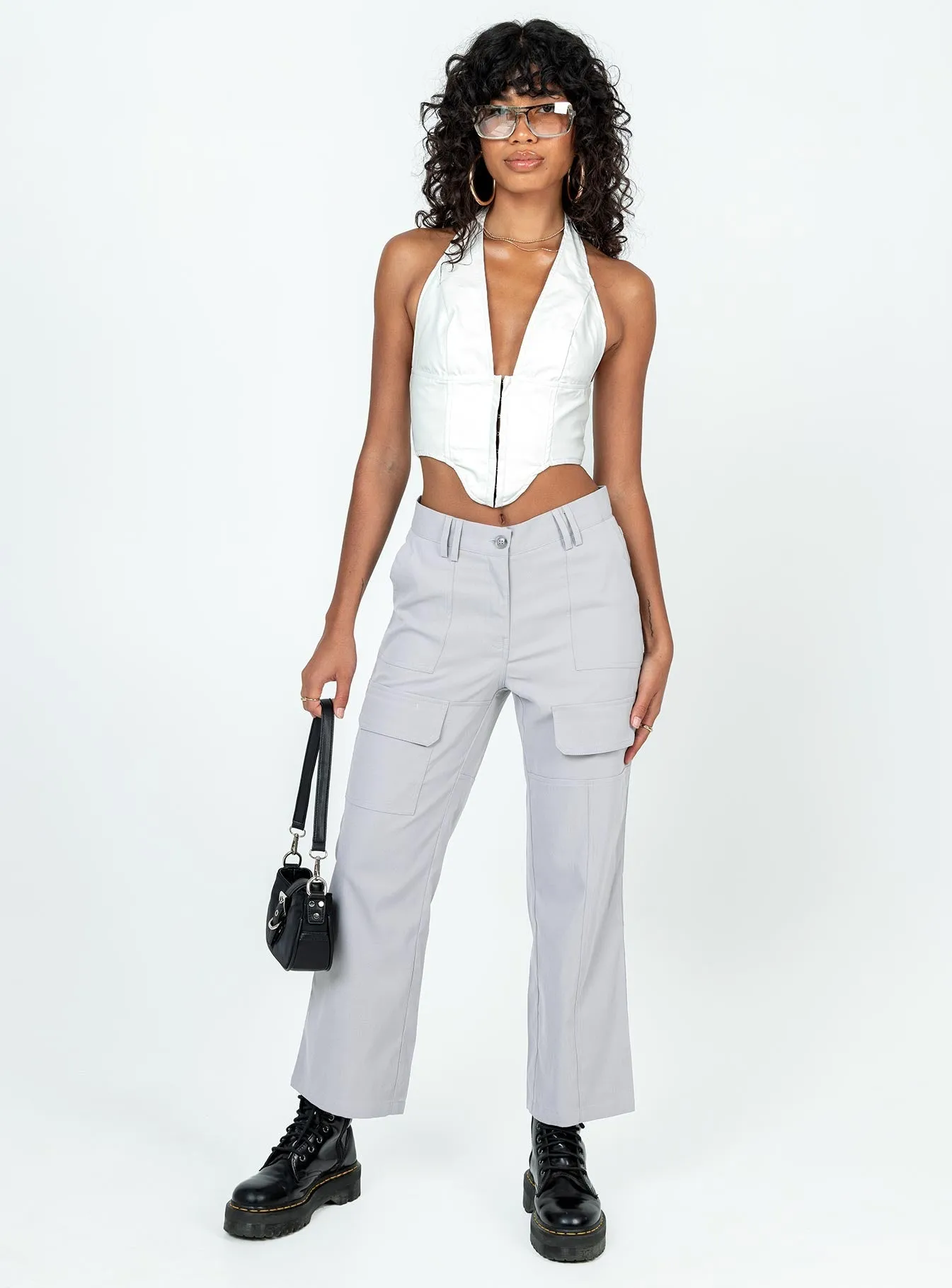 As You Were Cargo Pants Grey Solid shade