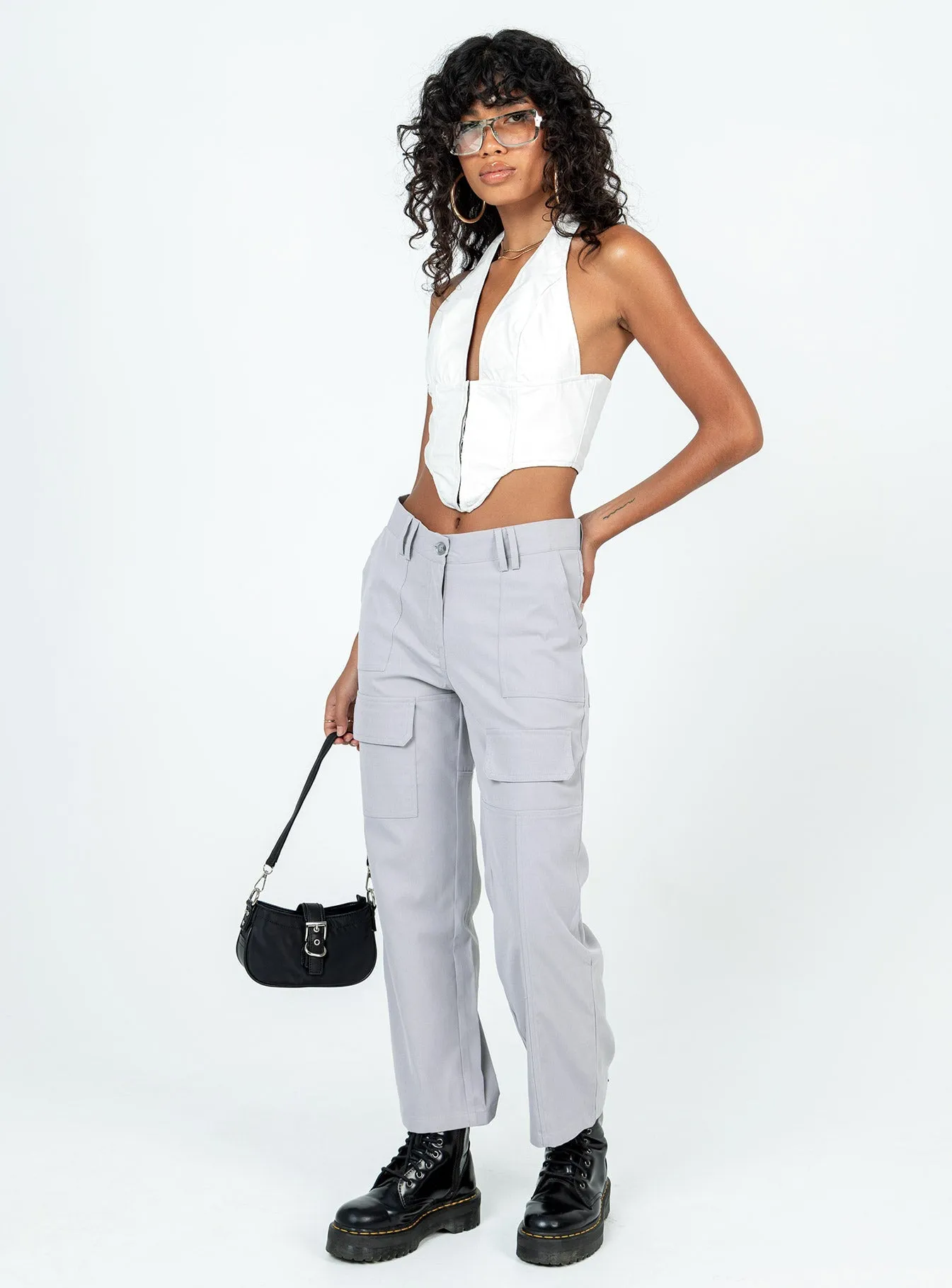 Minimal Bulk Cozy Waist As You Were Cargo Pants Grey