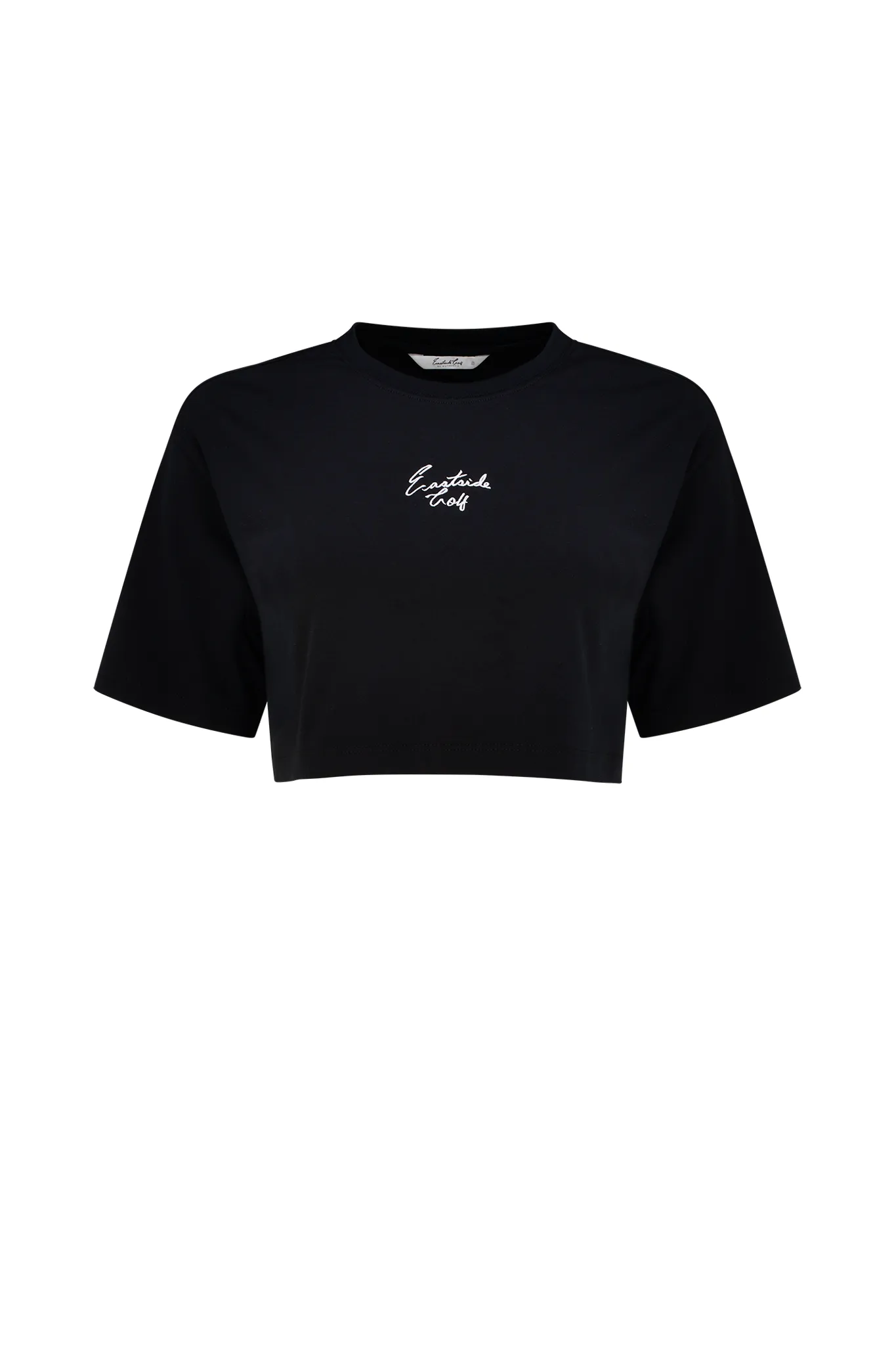Black Women's Oversized Cropped Tee Autumn coziness