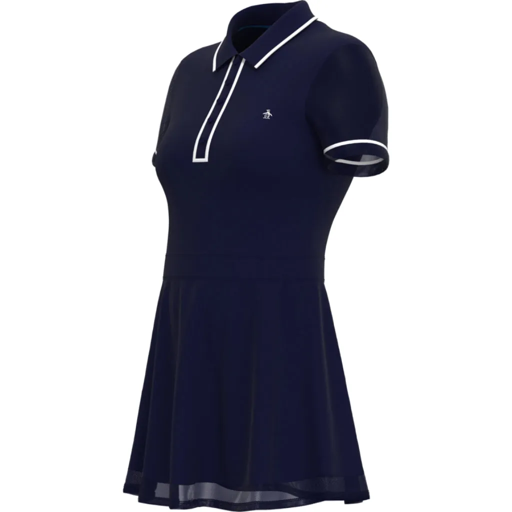 Sophisticated and Relaxed New Original Penguin Short Sleeve Veronica Golf Dress - Black Iris (Navy) MSP$120