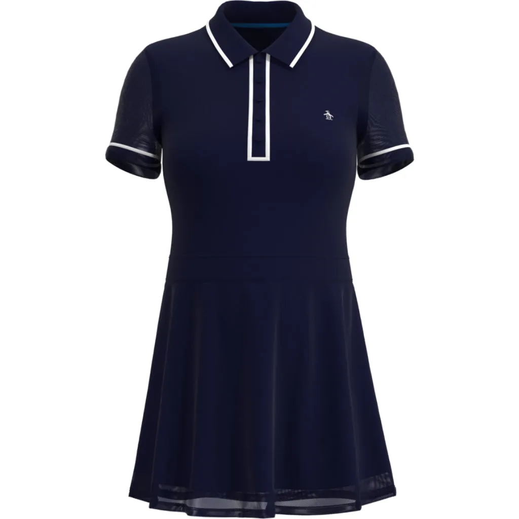 Everyday Layers Light Finish New Original Penguin Short Sleeve Veronica Golf Dress - Black Iris (Navy) MSP$120