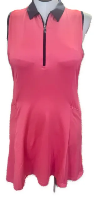 Classic Cut Modern Cut Callaway Sleeveless Polo Golf Dress - Pink/Navy Size XL  MSP$90