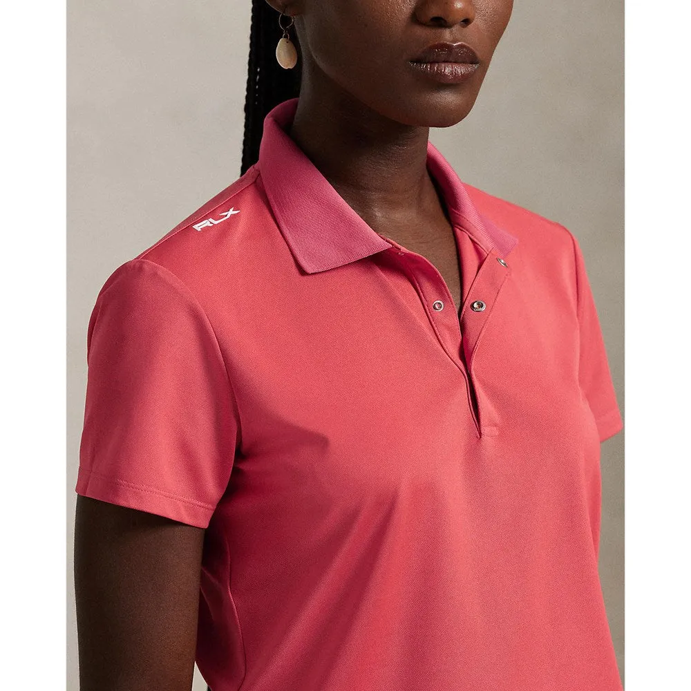 StretchWaistband QuickDryTechnology RLX Ralph Lauren Women's Tour Performance Golf Shirt?- Red Sky