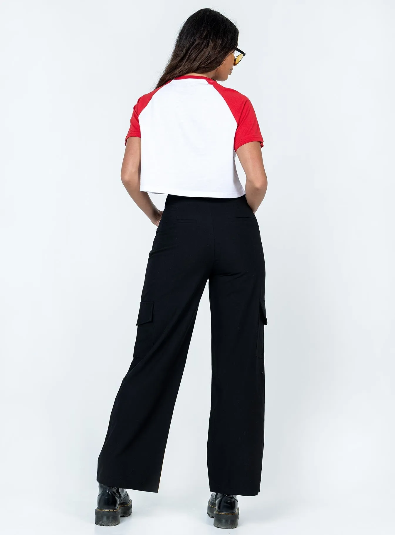 Breeana Pants Black Flared bottom