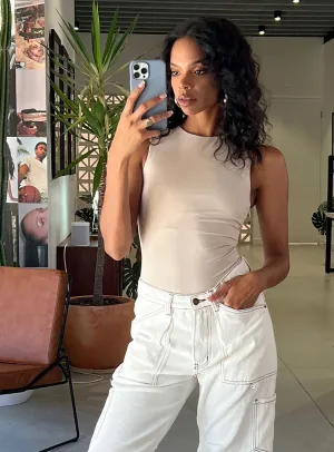 Fischer Bodysuit Bone bodysuit with shorts