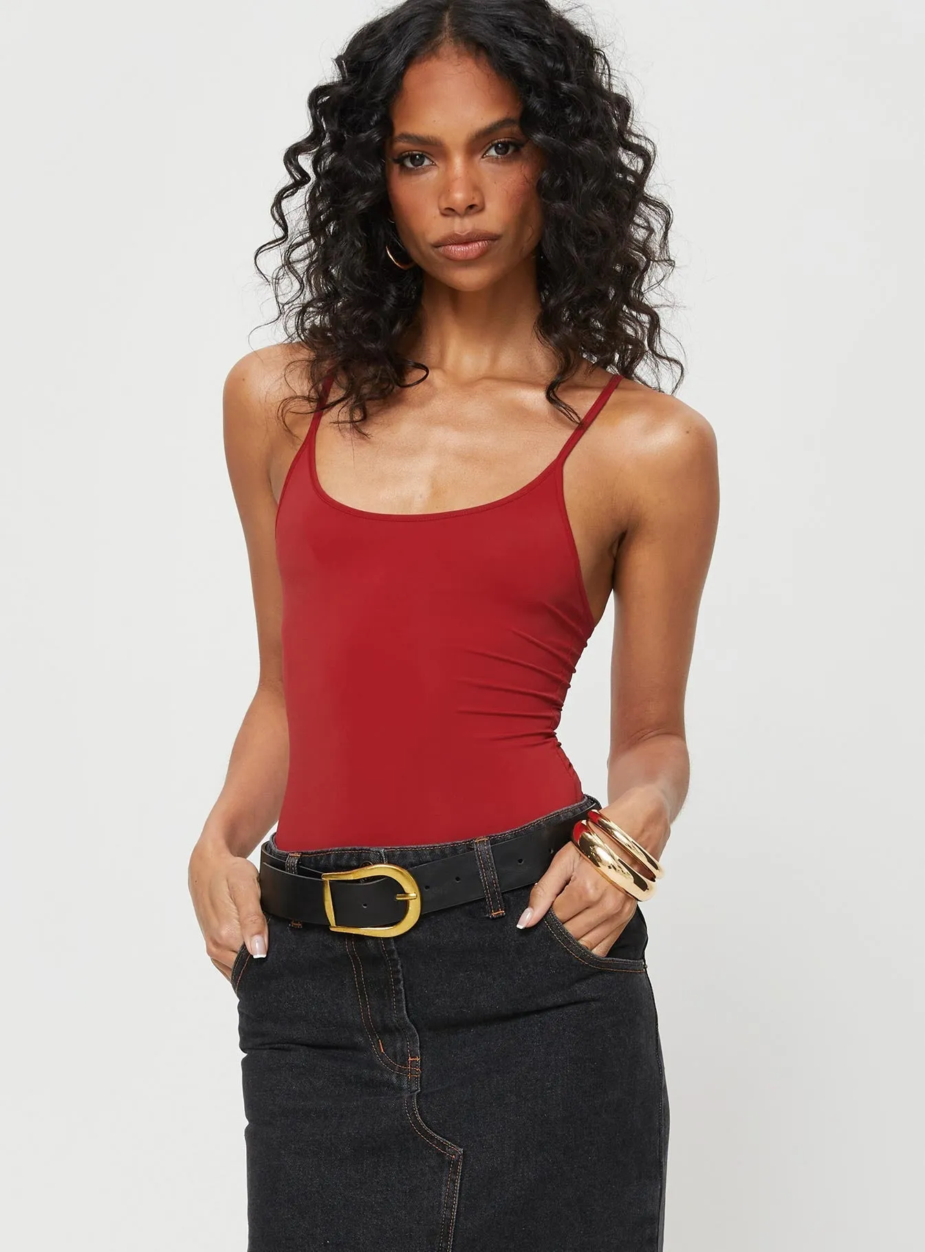 low back bodysuit Geary Bodysuit Red