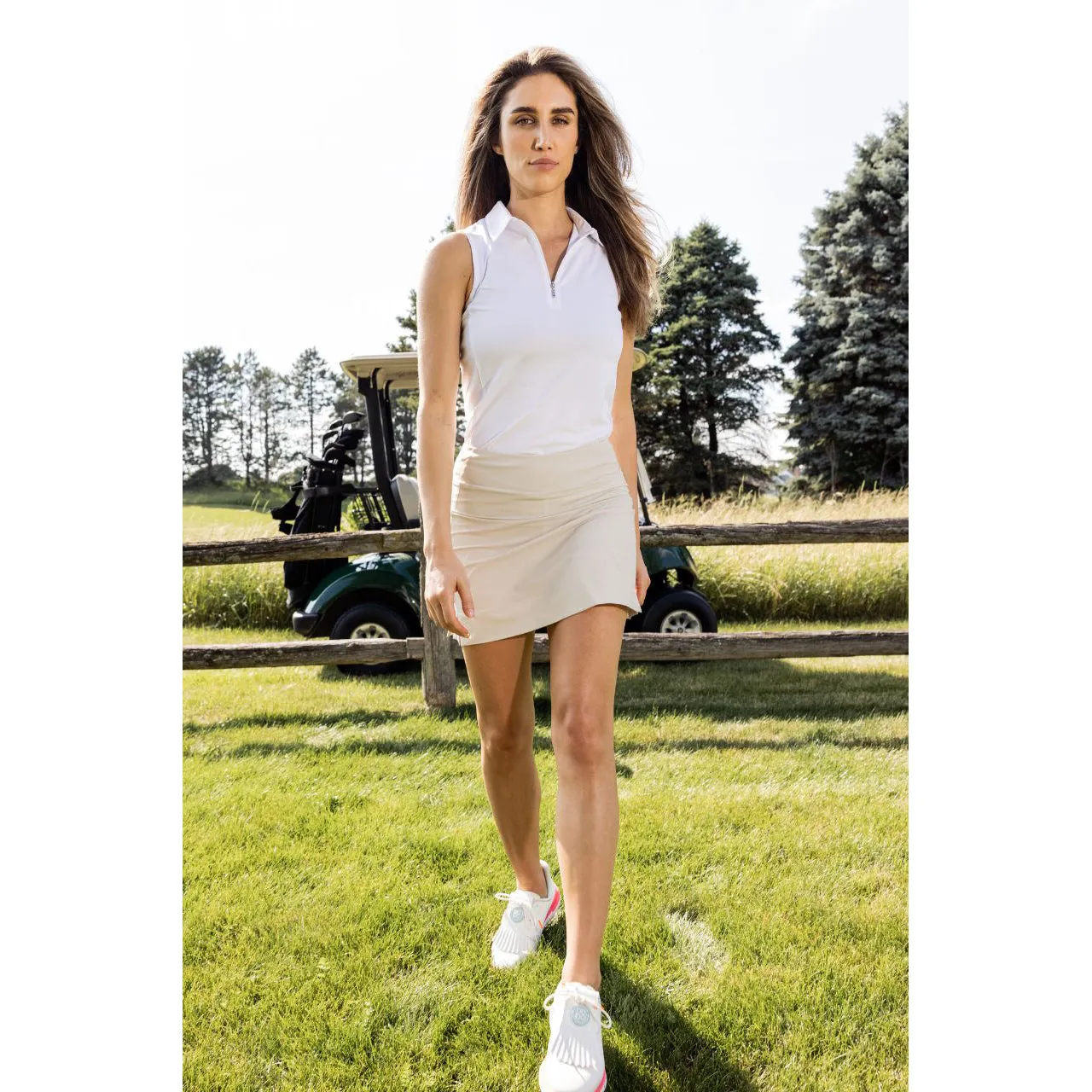 Golftini Women's Be An Athlete 17" Golf Skort - Cafe Structured Shape