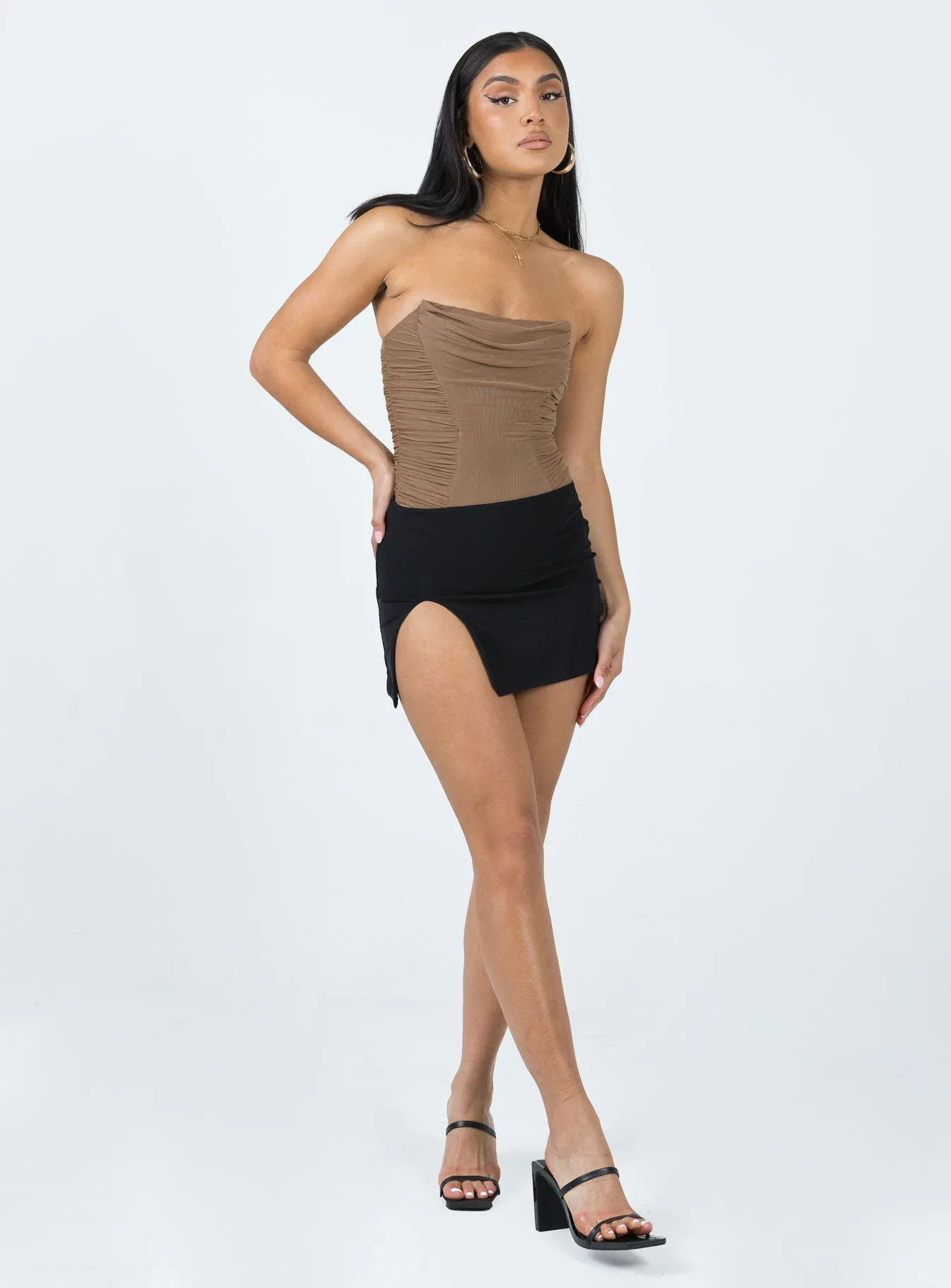 bodysuit with shorts Keanu Bodysuit Mocha