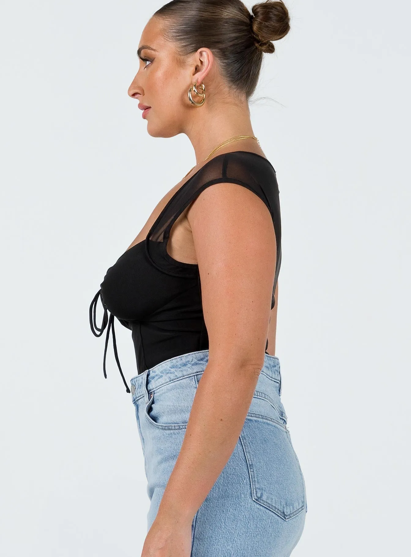 Clarendon Bodysuit Black loungewear bodysuit bamboo bodysuit