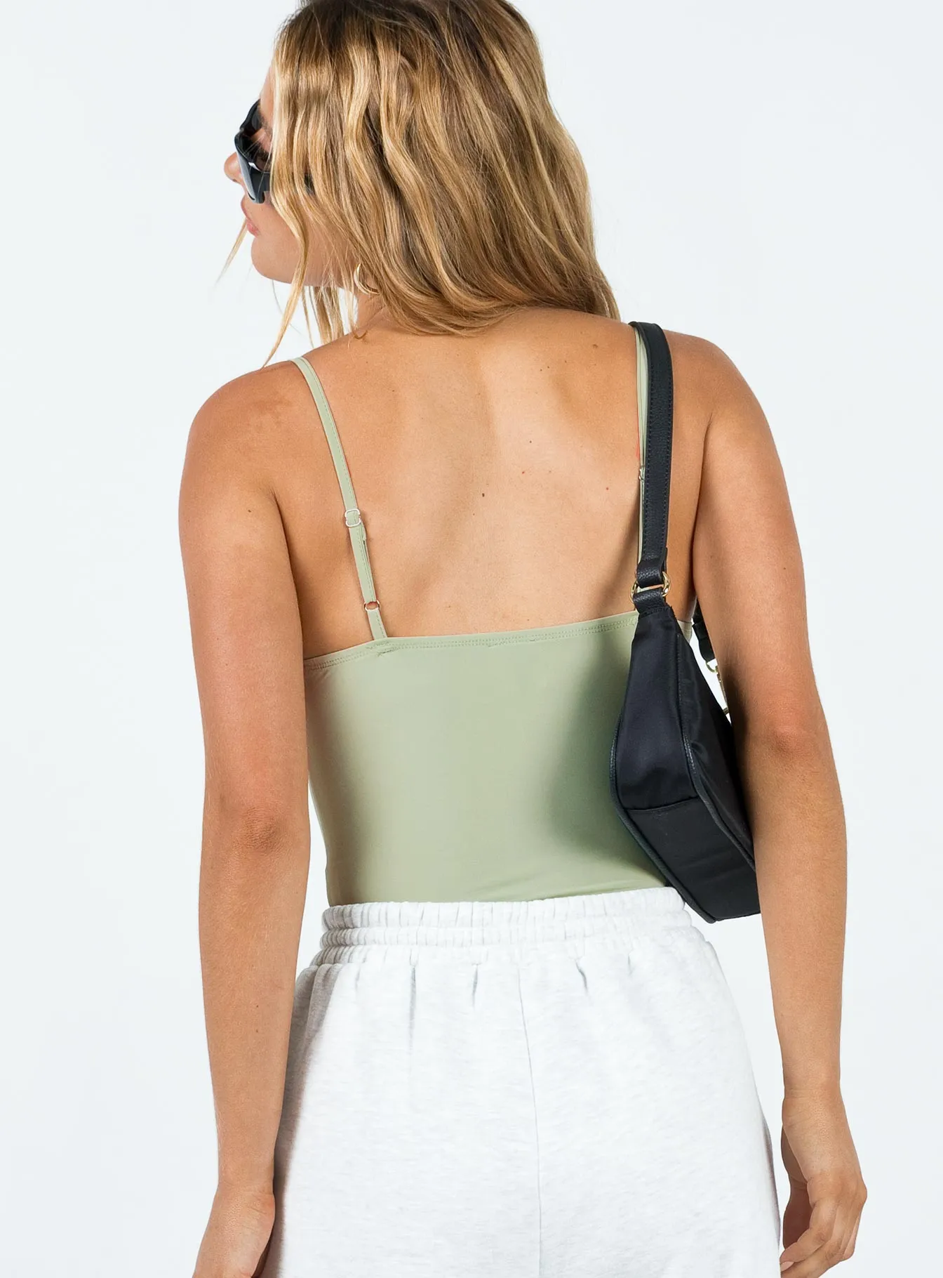 Linden Bodysuit Khaki long torso bodysuit