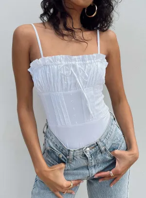 bodysuit with blazer VIP Bodysuit White