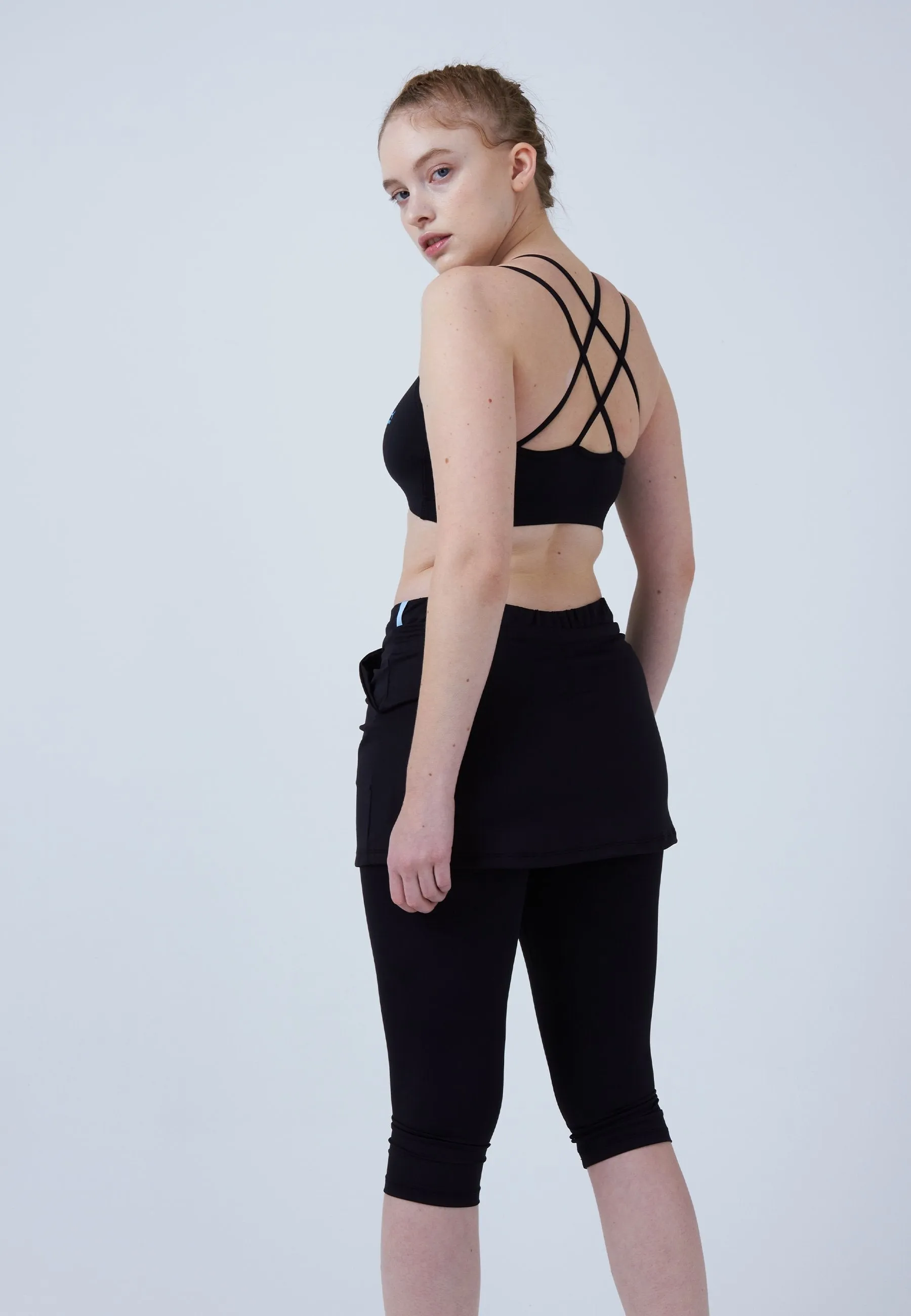 Fashion Style Outfit Lineup 2-in-1 Tennis Skapri, black