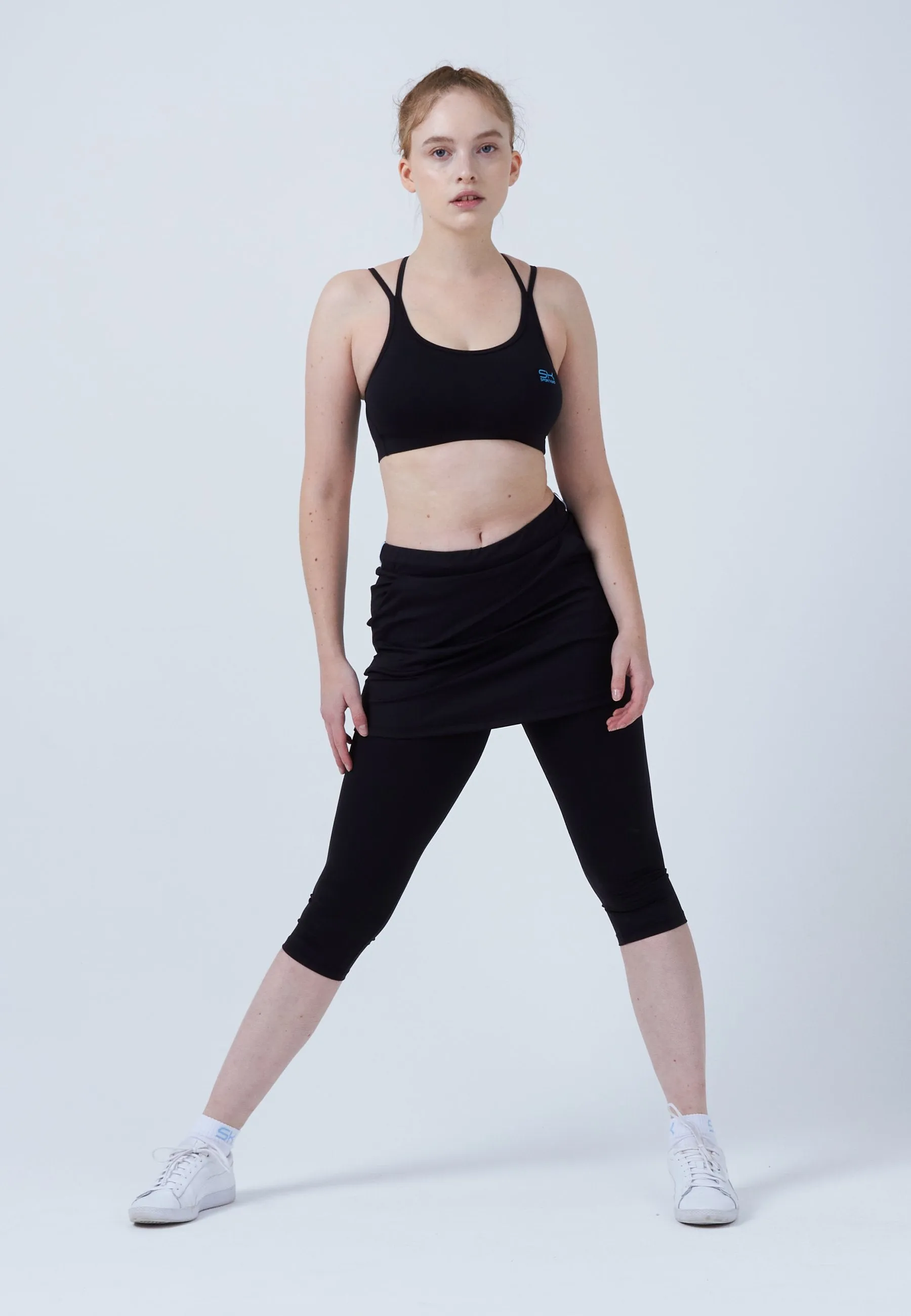 Outfit Ideas button detail 2-in-1 Tennis Skapri, black