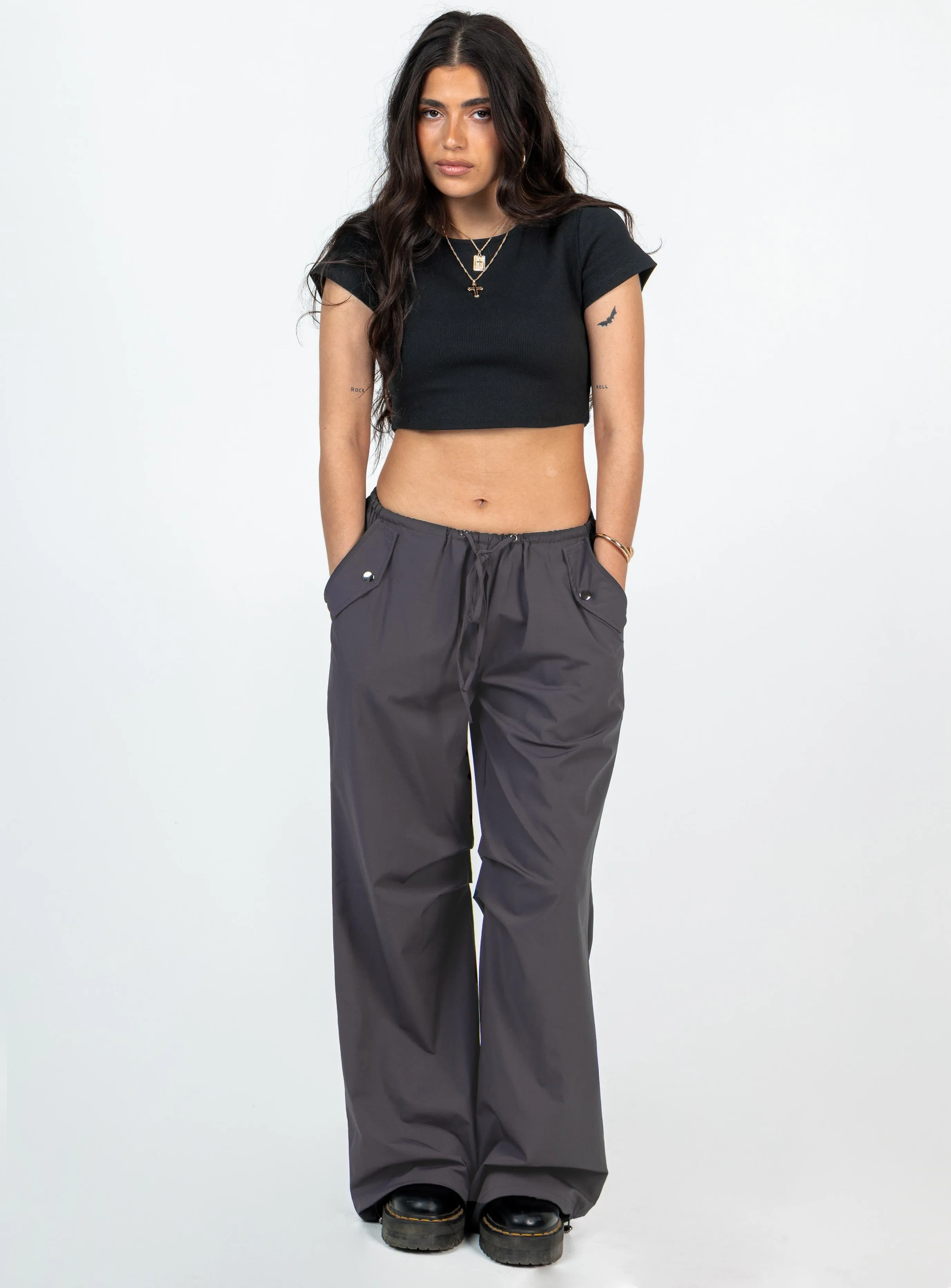 EcoFriendlyMaterial Classic Crop Tee Black Petite