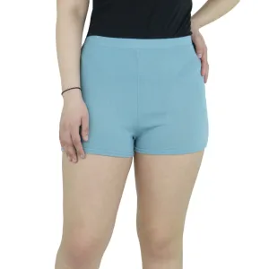 Women's Plain Short,Blue Dynamic Tension Control Sporty Fit Design