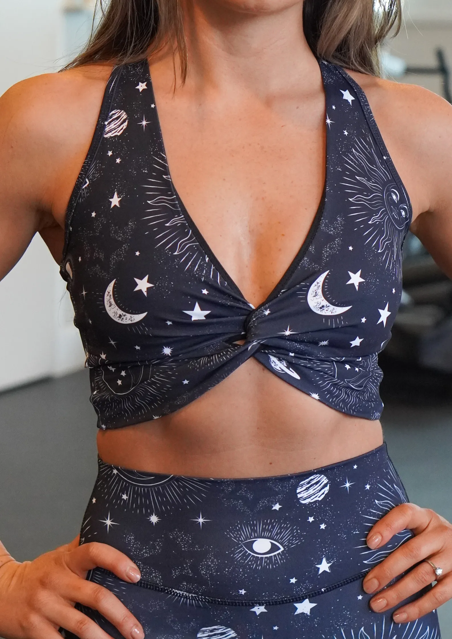 Versatile Comfort Celestial Midnight Crossover Sports Bra
