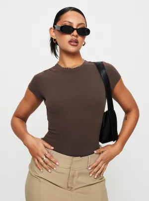 celebrity style bodysuit bodysuit with shorts Harlea Bodysuit Brown
