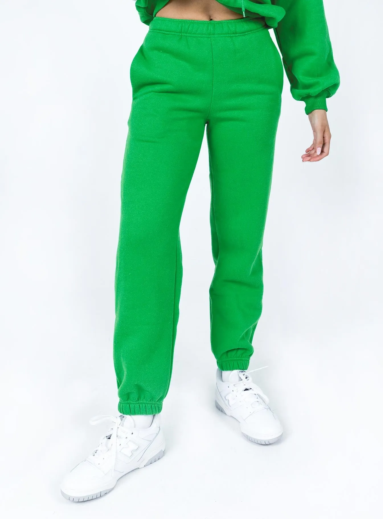 Pheonix Track Pants Apple Green Light Reflective Details