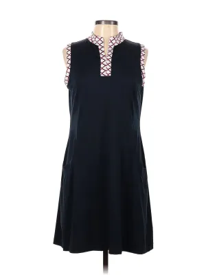 Bright Feel Tail Dark Navy Sleeveless Dress with White & Pink Trim Size L  MSP $89